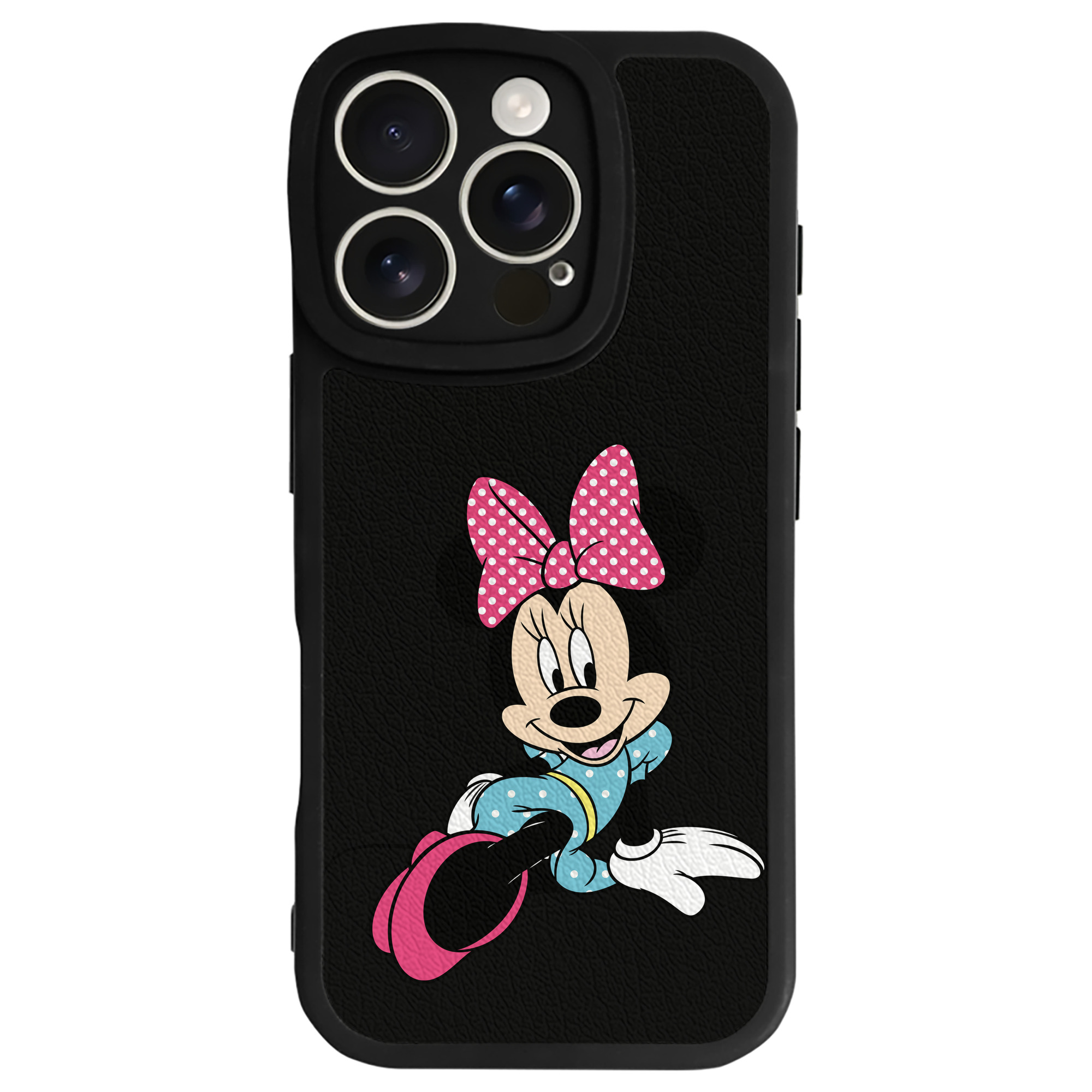 （画像用） ミッキーマウス Mickey Mouse 【iPhone 16シリーズ対応】シリコンスマホケース（レザー調） 材質：シリコン